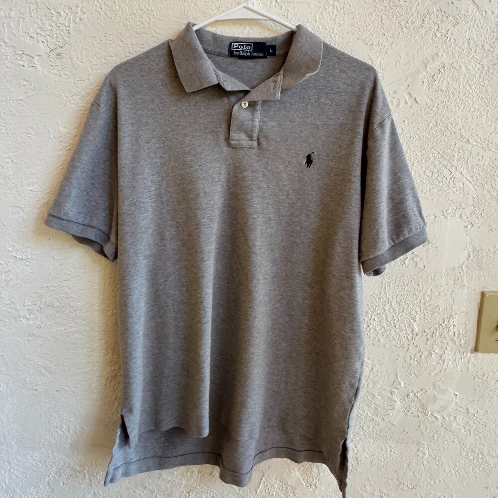 Polo by Ralph Lauren, Men's Polo Shirt in Grey. Size Large